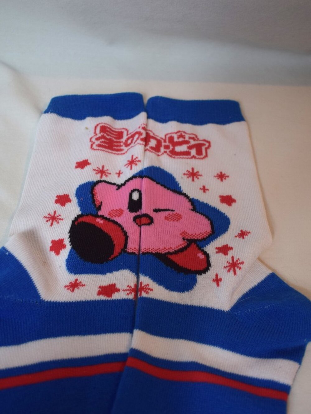 New Nintendo Kirby Themed Crew Socks Size 8-12